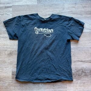 Y2K Turkey Neck Skating Graphic T-Shirt